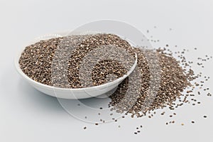 Chia Seed in a white plate
