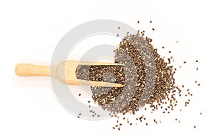 Chia seed on white photo