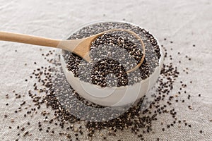 Chia seeds in bowl