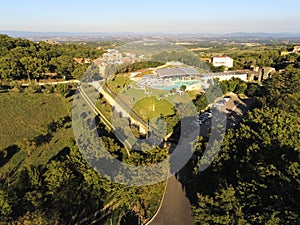 Chianciano terme tuscany italy drone panorama photo