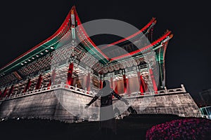 Chiang Kai-Shek Memorial Hall at night. Taipei, TaiwanThe beautiful National Concert Hall in Liberty Square at night. Taipei, Taiw