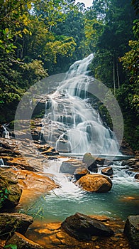 Chiang Mai allure Huai Sai Lueang waterfall in a tropical paradise