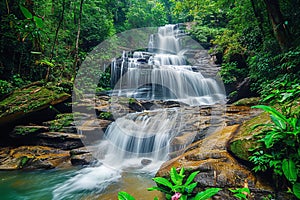 Chiang Mai allure Huai Sai Lueang waterfall in a tropical paradise