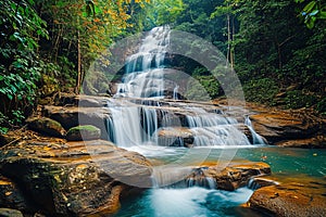 Chiang Mai allure Huai Sai Lueang waterfall in a tropical paradise