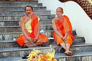 Chiang Mai, TH: Monks at Wat Dub Phai