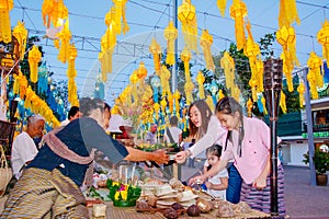 CHIANG MAI, THAILAND - NOVEMBER 12 : Colorful lanterns decorated