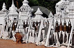 Chiang Mai, Thailand: Row of Temple Bells