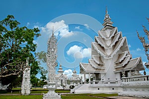 Chiang Rai in northern Thailand Baimiao called: Long Kun Temple, Linh Quang or White Dragon Temple (Wat Rong Khun)