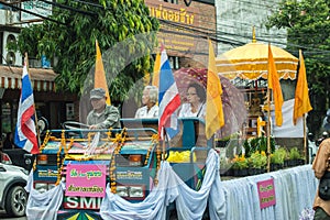 Buddha image paraded around Chiang Rai town.