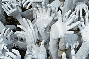 CHIANG RAI, THAILAND - NOVEMBER 21 : Wat Rong Khun buildings and