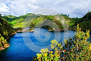 Montebello lakes of National Park in Chiapas, Mexico photo