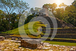 Chiapas, Mexico. Palenque the code name of the ruins of a large Mayan city in the northeast of the Mexican state of Chiapas.