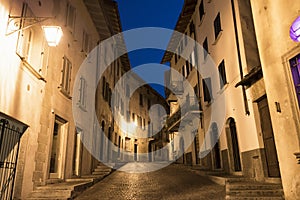 Chiavenna Sondrio, Italy by night