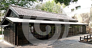 Chiayi, Taiwan: Hinoki Village Park and old buildings, cypress buildings from the Japanese occupation period,