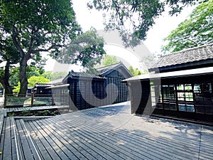 Chiayi, Taiwan: Hinoki Village Park and old buildings, cypress buildings from the Japanese occupation period,