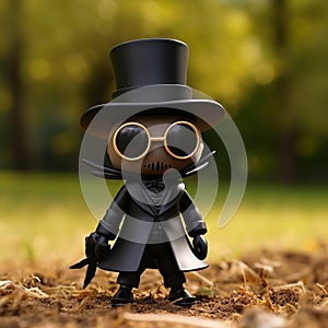 Chibi Ant Vinyl Toy With Plague Doctor Mask - Unique Collectible Figure