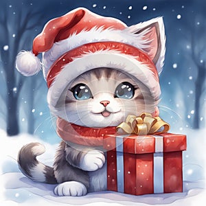 Chibi Cat's Christmas Gift: Winter Warmth