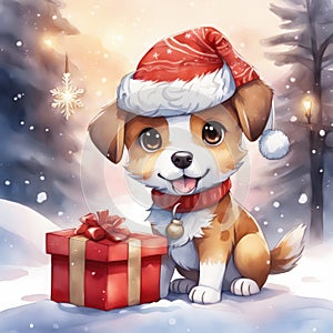 Chibi Dog's Christmas Gift: Winter Warmth