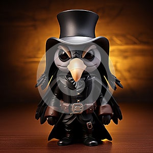 Chibi Eagle Vinyl Toy With Plague Doctor Mask
