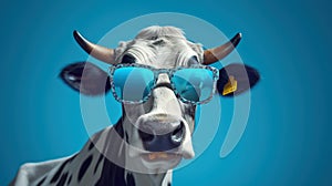 The Chic Bovine: A Captivating Cow with Glasses