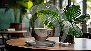 chic coffee palm leaf