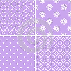 Chic different vector seamless patterns.