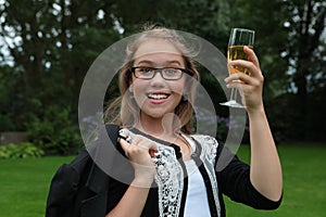 Chic girl at garden party