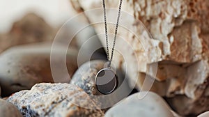 A chic necklace that provides neurofeedback to help regulate mood swings in individuals with borderline personality photo