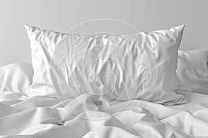 Chic pillow mockup featuring branded insert for elegant modern bedding presentation
