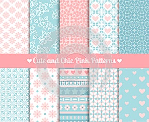 Chic Pink and blue Patterns