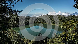 Chicabal lagoon seen from the viewpoint