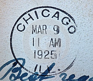 Chicago 1925 American Postmark photo