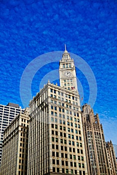 Chicago Architecture, Wrigley Building and Tribune Tower, USA