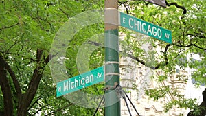 Chicago Avenue corner Michigan Avenue