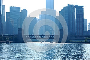 Chicago Bascule Bridge over the River