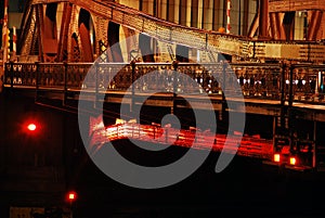 Chicago bridge by night