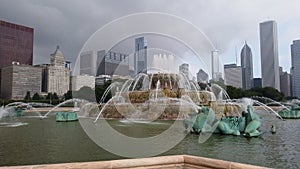 Chicago Buckingham Fountain. Famous Attractions.