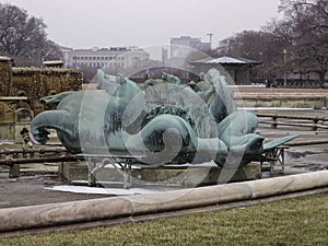 Chicago Buckingham Fountain Sea Horses in Grant Park