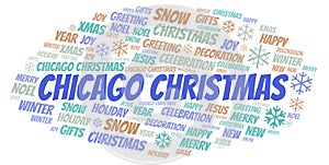 Chicago Christmas word cloud