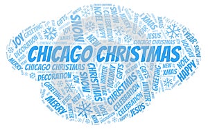 Chicago Christmas word cloud