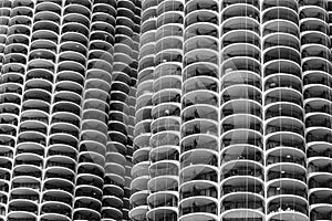 Chicago - Circa May 2018: The iconic Marina City towers in downtown. The towers have appeared on album covers and movies II