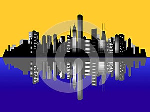 Chicago city skyline