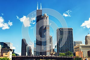 Chicago City skyline with Willis Tower