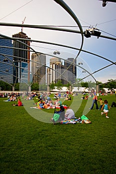 Chicago city view from Millenium park