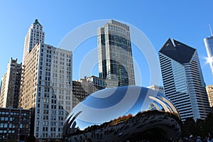 Chicago cityscape and Bean
