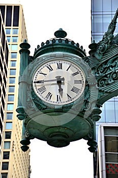 Chicago Clock on Macy's Store Building