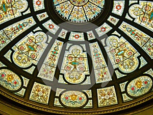 Tiffany glass dome of Chicago Cultural Center in Chicago, Illinois photo