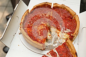 Chicago deep dish pizza