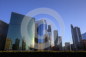 Chicago Downtown at Sunset