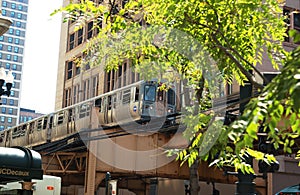 Chicago downtown train